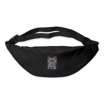 Lynx Luchse Luchs - Sac banane - noir - Devant
