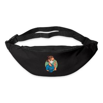Lustige Krankenschwester mit Humor - Gürteltasche - Schwarz - Vorne