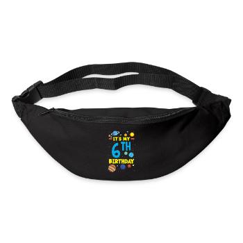 6th Birthday Boys 6 Years Astronaut Birthday - Bum bag - black - Front