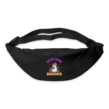 Cute Ghost Read More Books, Halloween Sticker - Bum bag - black - Front