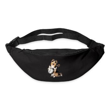 Shetland Sheepdogs Chien Bluegrass Joueur de banjo - Sac banane - noir - Devant