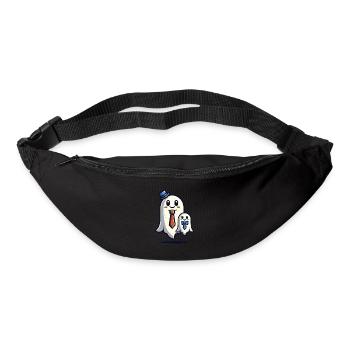 Papa Gespenst Vater Mit Sohn Lustiges Halloween - Gürteltasche - Schwarz - Vorne