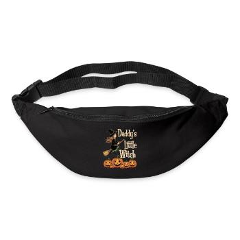 La petite sorcière de papa de la sorcière d’Halloween - Sac banane - noir - Devant