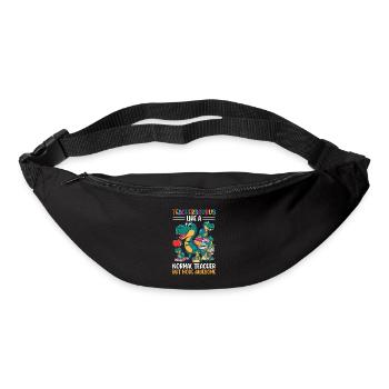 Teachersaurus Rex Dinosaure Professeur Professeur - Sac banane - noir - Devant