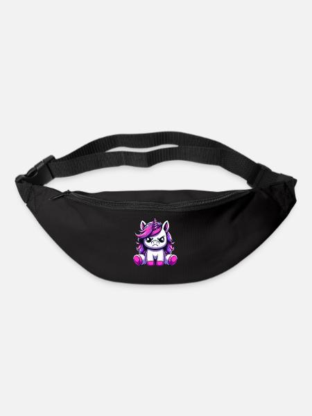 Süßes Einhorn Genervt - Gürteltasche - Schwarz