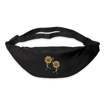 Tournesols Tennis Fleurs Jeu de Tennis Fleur - Sac banane - noir - Devant