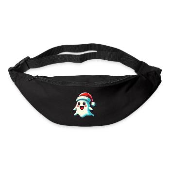 Niedliches Weihnachten Gespenst Last Minute Kostüm - Gürteltasche - Schwarz - Vorne