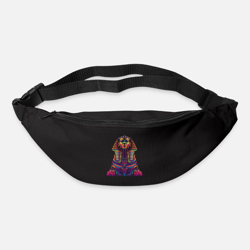 Chat Sphynx Pharaon Égypte Pop Art - Sac banane - noir