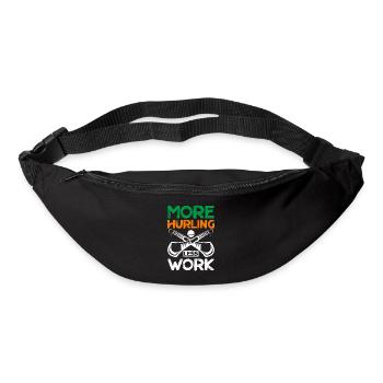 More Hurling Less Work - Bum bag - black - Front