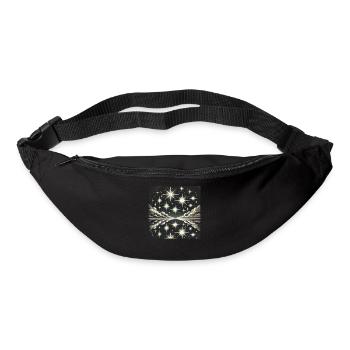 Funkelnder Nachthimmel Sternschnuppe Sterne - Gürteltasche - Schwarz - Vorne