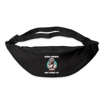 Faultier Tshirt Lustig Witzig Humor Sarkasmus Büro - Gürteltasche - Schwarz - Vorne