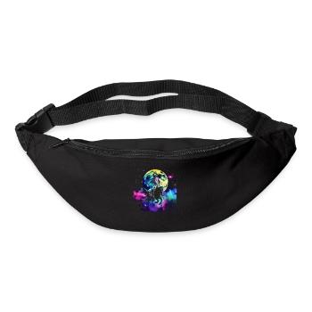 Bullrider Bull Riding Cowboy Howling Moon - Bum bag - black - Front