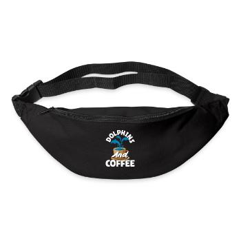 Dolphins and coffee lovers - Bum bag - black - Front