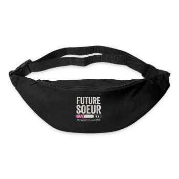 Cadeau Annonce Grossesse Soeur Future Soeur 2025 - Sac banane - noir - Devant