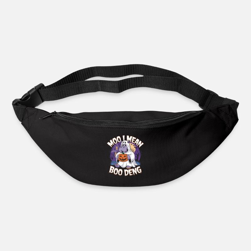 Funny Hippo Halloween Ghost Costume Boo Deng Pun - Gürteltasche - Schwarz