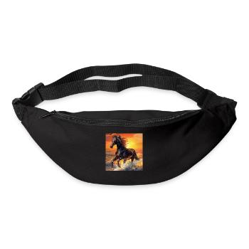 Pferd - Gürteltasche - Schwarz - Vorne