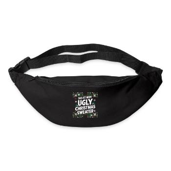 Pull de Noël moche Weihnachten Noël Père Noël - Sac banane - noir - Devant