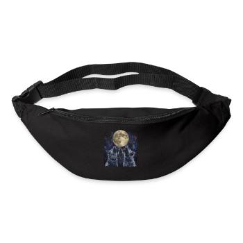 Keeshond Dog Howling Moon - Bum bag - black - Front