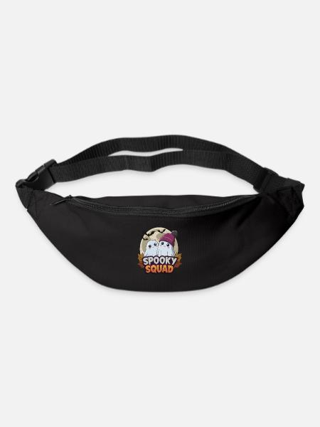 Halloween Spooky Squad Geist mit Mütze - Gürteltasche - Schwarz