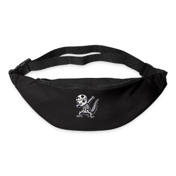 Halloween Squelette Mignon Gecko Hommes Femmes - Sac banane - noir - Devant