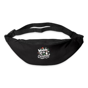 Waddle We Do For Christmas? Penguin Christmas - Bum bag - black - Front