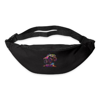 Monster Truck Off-Road Vehicle Popart - Bum bag - black - Front