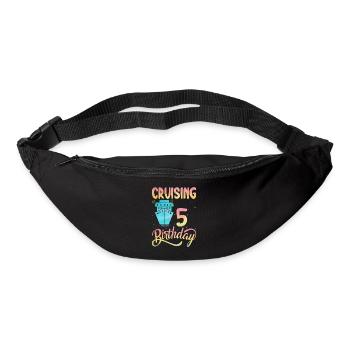 Cruising Into My 5th Birthday - Bum bag - black - Front