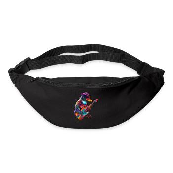 Platypus Mammal Guitar Cowboy Hat Popart - Bum bag - black - Front