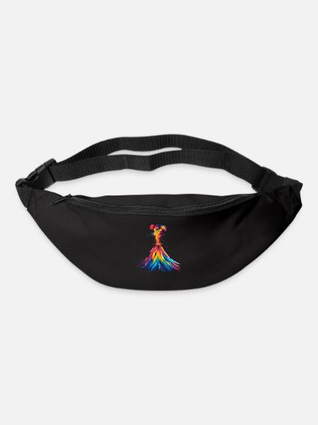 Vulkan Geologie Magma Lava Popart - Gürteltasche - Schwarz