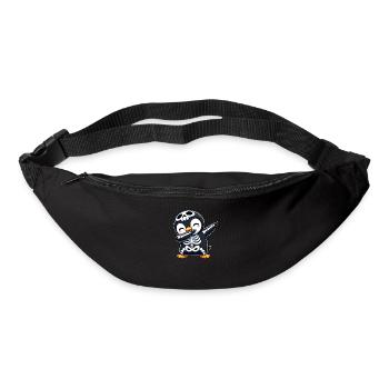 Penguin Halloween Skeleton Kids Women Men - Bum bag - black - Front