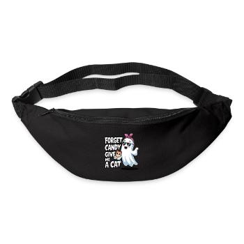 Halloween Cat Forget Candy Give Me A Cat - Bum bag - black - Front