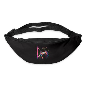 Saut en hauteur Aquarelle Saut en hauteur - Sac banane - noir - Devant