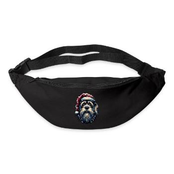 Père Noël Chien Noël Hommes et femmes - Sac banane - noir - Devant