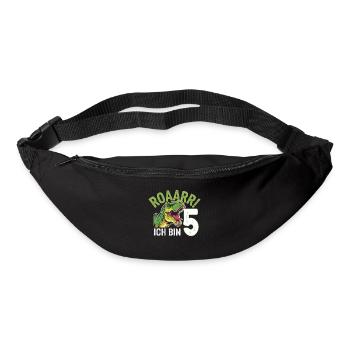 5th Birthday 5 Years Dino Dinosaur Fan - Bum bag - black - Front