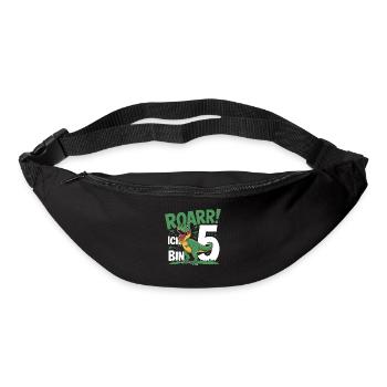 5th Birthday 5 Years Dino Dinosaur Fan - Bum bag - black - Front