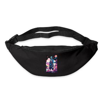 Oni Skelett Samurai & Vaporwave Aesthetic Design - Gürteltasche - Schwarz - Vorne