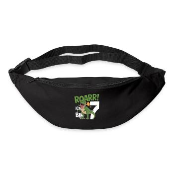 7th Birthday 7 Years Dino Dinosaur Fan - Bum bag - black - Front