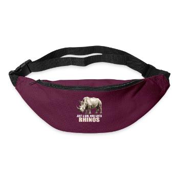 Rhino Nashörner Nashorn - Gürteltasche - Burgunderrot - Vorne