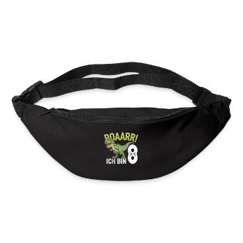 8th Birthday 8 Years Dino Dinosaur Fan - Bum bag - black - Front