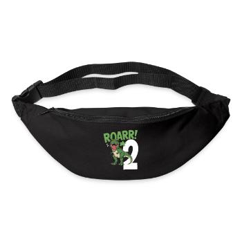 2. Geburtstag 2 Jahre Dino Dinosaurier Fan - Gürteltasche - Schwarz - Vorne