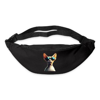 Chat Sphynx Chat Sphynx Chat Canadien Mignon Sphinx - Sac banane - noir - Devant