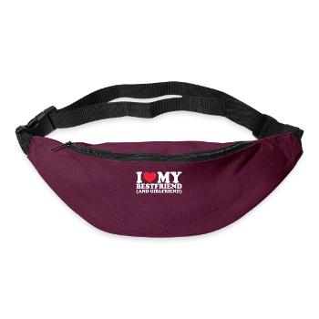 Petite amie Petite amie Relation Couple Amour Couple - Sac banane - bordeaux  - Devant