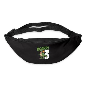 3. Geburtstag 3 Jahre Dino Dinosaurier Fan - Gürteltasche - Schwarz - Vorne
