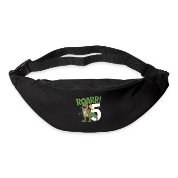 5th Birthday 5 Years Dino Dinosaur Fan - Bum bag - black - Front