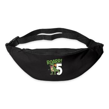 5th Birthday 5 Years Dino Dinosaur Fan - Bum bag - black - Front