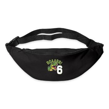 6ème anniversaire 6 ans Dino Dinosaur Fan - Sac banane - noir - Devant
