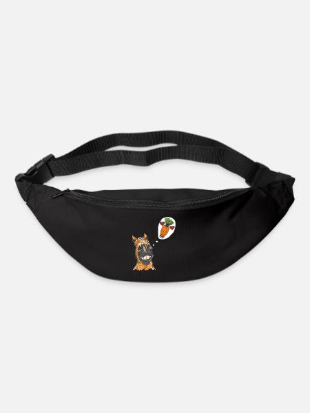 Tête de cheval Cheval Cheval Cheval Etalon - Sac banane - noir