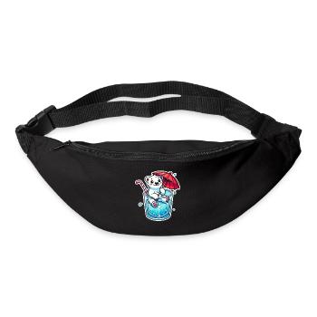 ours polaire glacon - Sac banane - noir - Devant