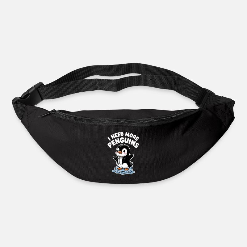Ich Brauche Mehr Pinguine Lustiger Pinguin - Gürteltasche - Schwarz