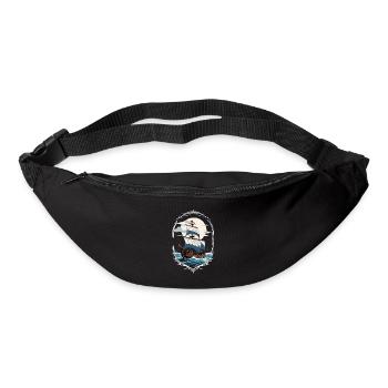 Motif de voilier aventureux - Sac banane - noir - Devant